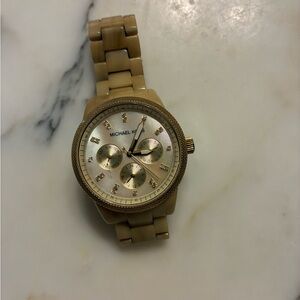 Michael Kors Tan Chronograph Watch